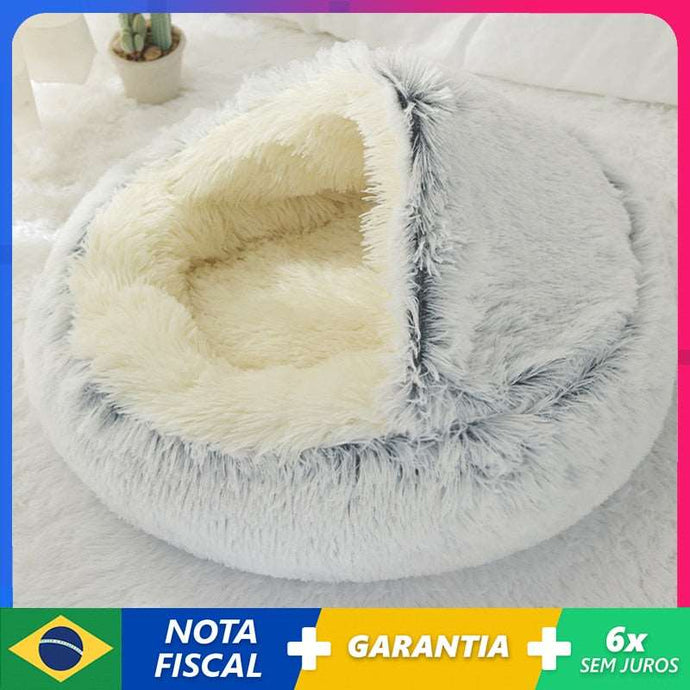 Cama redonda animais de estimação 2 em 1 para Cães e Gatos - PopLarWeb