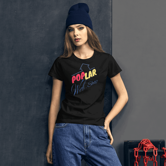 Camiseta Printful feminina com mangas curtas - PopLarWeb