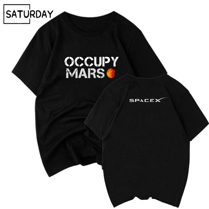 Camisetas com estampa SpaceX e ou Ocupar Marte - PopLarWeb