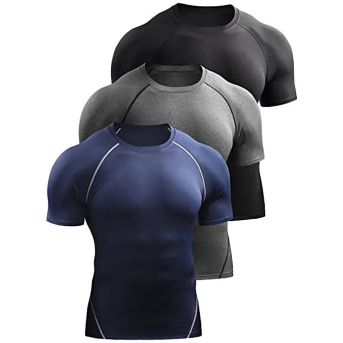 Camisetas de Compressão Masculina Sportswear Performance Max Dry Fit - Elástica, Secagem Rápida, Ideal para prática de Esportes - PopLarWeb