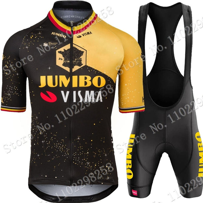 Conjunto De Ciclismo Triathlon Jumbo Visma Masculino TDF 2023 Team Cycling MTB Roupa - PopLarWeb