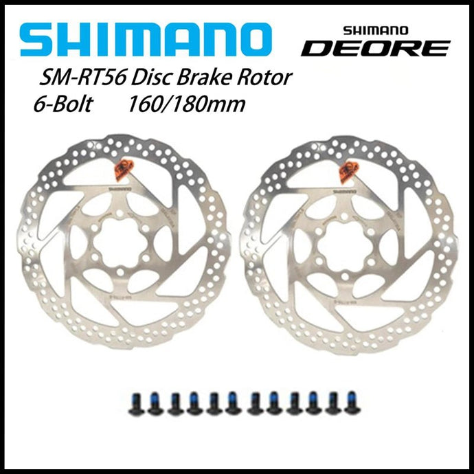 Disco Freio Rotor Shimano Deore Sm Rt56 180/160mm C/ Parafusos - PopLarWeb