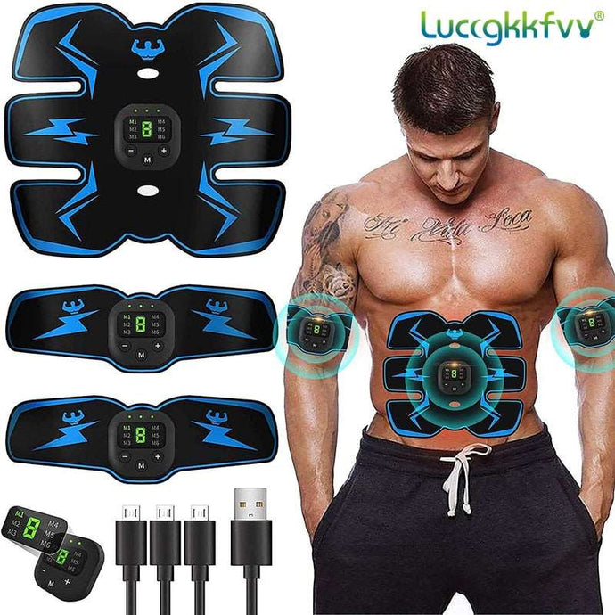 Estimulador Muscular Sem Fio EMS, Smart Fitness Trainer, Treinamento Abdominal - PopLarWeb