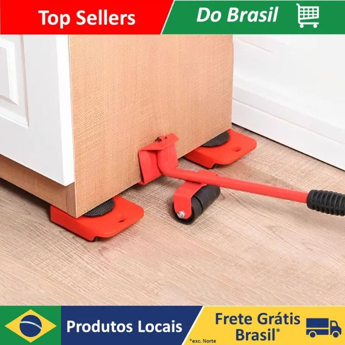 Kit de Suporte para Levantar e Mover Móveis Pesados - Facilidade em Cada Peça para sua Mudança sem Esforço - PopLarWeb