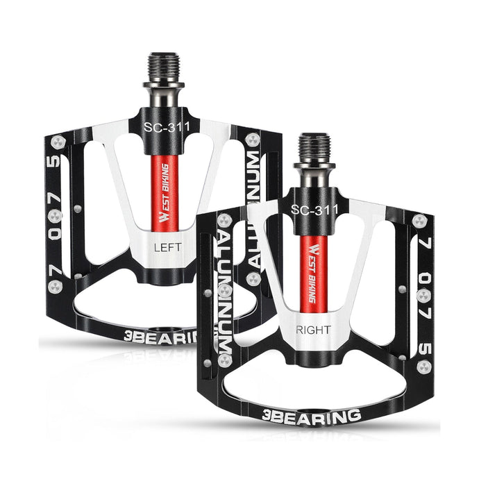 Pedais de bicicleta West Biking ultraleves antiderrapantes CNC BMX MTB Pedal de bicicleta de estrada Ciclismo Pedais de rolamento selado - PopLarWeb