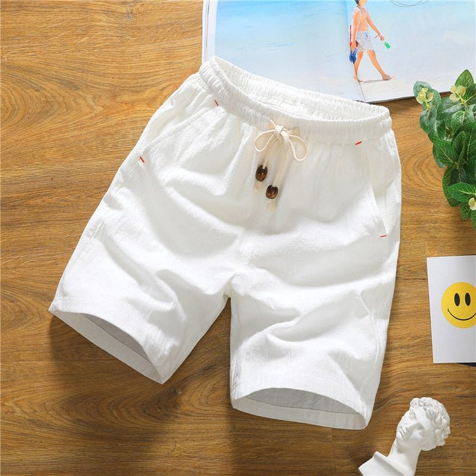 Shorts Capris Algodão Cânhamo Verão - PopLarWeb